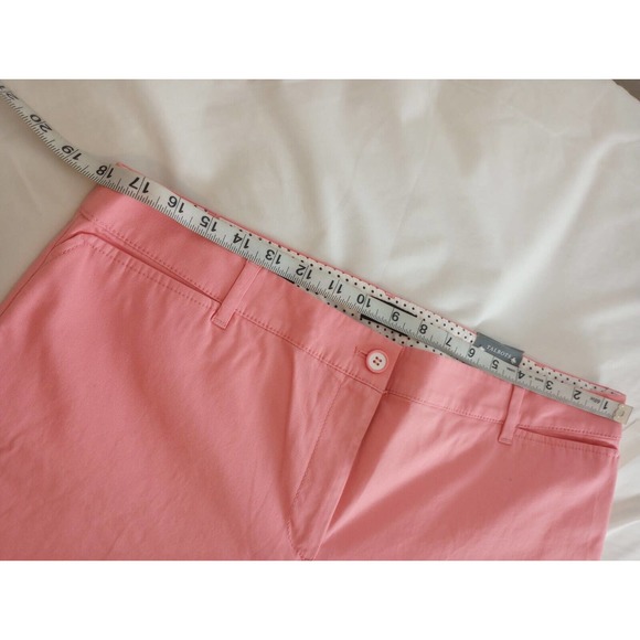 Talbots Size 14 Petite Womens Crop Pants Pink 100% Cotton High Rise - Picture 4 of 9